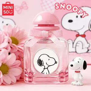 The Ultimate Comfort Scent | MINISO Snoopy Peanuts Perfume | Fruity Floral Fragrance for Women | Perfect Gift MINISO Snoopy Eau de Toilette for Women | Sweet Fruity Floral Scent with Strawberry, Rose & Vanilla | Pink Square Bottle with Ribbon
