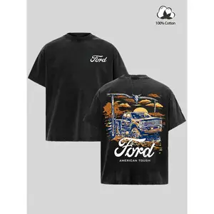 Vintage American Tough Truck Graphic T-Shirt, Retro Washed Oversized Tee, Western Country Pickup Shirt, Unisex Casual Streetwear Top
