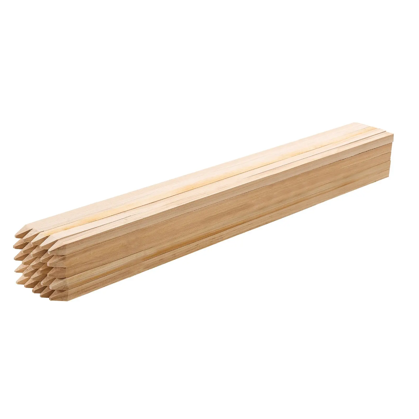 VEVOR Wooden Garden Stakes, 25-Piece 36x0.75x0.75 in Survey Grading Stakes, Garden Ground Stake with Sharp Point, Fir Wood Plant Support Stake