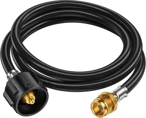 6 Feet Propane Hose Adapter 1lb to 20lb，Propane Adapter 20lb to 1lb Converter, Propane Tank Adapter Hose 20 lb To 1 lb for Weber Q Grill/Coleman Stove/Blackstone Griddle/Buddy Heater/Weber Traveler