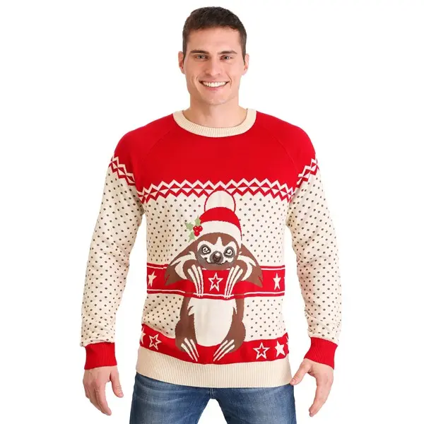 Adult Sloth Ugly Christmas Sweater