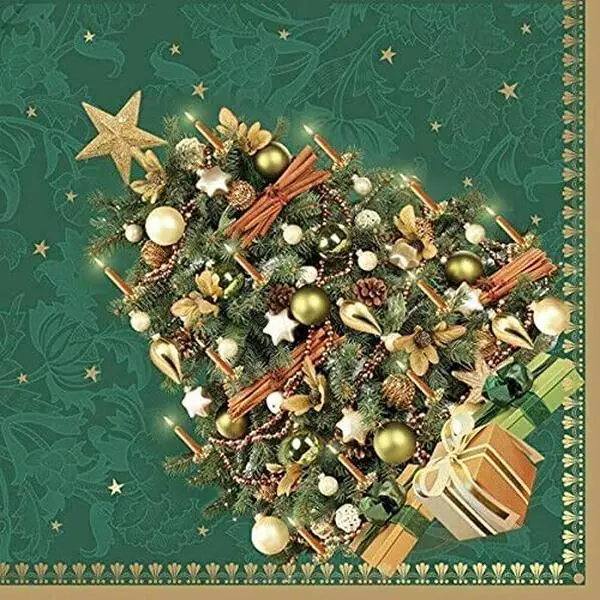 Christmas Napkins Tree Decorative Xmas Paper Decoupage Napkin #2086