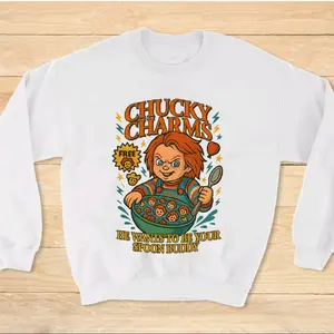 Chucky Charms inspired cereal killer- Slasher crunch sweatshirt
