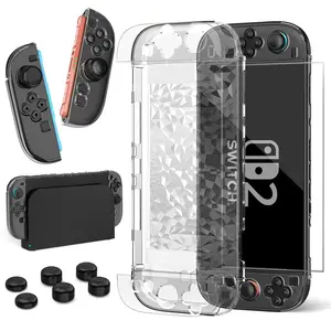 HEYSTOP Switch 2 Case Set(2025), Protective Case Cover for Switch 2 with Grip Controller, Anti-Slip, Shock-Proof,Anti-Scratch