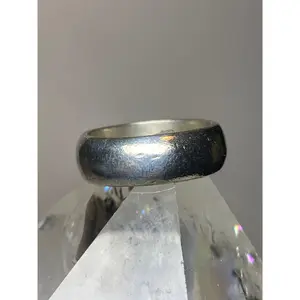 Vintage Plain ring Mexico size 5.75 wedding band stacker sterling silver E