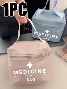 Portable Waterproof Medical Bag, Letter Print, Rainproof, Large Capacity, Multi-Use Organizer, Ideal for Travel, Work, Home