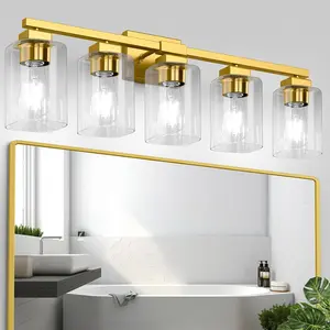 3/4/5-Light Bathroom Light Fixture, Modern Bathroom Vanity Light Over Mirror, Sconces Wall Lighting Fixture for Living Room Bedroom Hallway