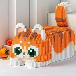 4753 Piece Cat Paper Towel Box Building Model, Diy Building Model, Creative Building Blocks, Creative Animal Decorations, Room Decoration, Birthday Halloween Valentine Christmas Gift