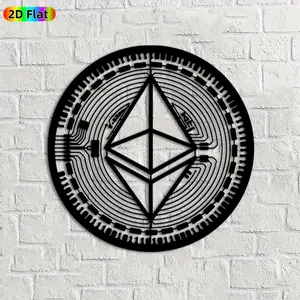 1pc Ethereum Symbol Metal Wall Art,Ethereum Circuit Statue Mural, Ideal Gift for New Year, Christmas, Crypto Enthusiasts, Rust-Resistant Metal Wall Decor Wall Sculptures, Perfect for Home Wall & Garden Fence, Unique Decor for Tech-Savvy Collectors