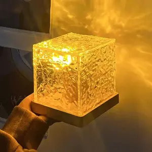 Rechargeable Shower Light No Wiring, 16 Color Changeable Ocean Wave Projector Light, Dimmable Waterproof Shower Lamp with Remote, Rotating Flame Water Ripple Lamp for Shower, Bathroom, Bedroom Decor