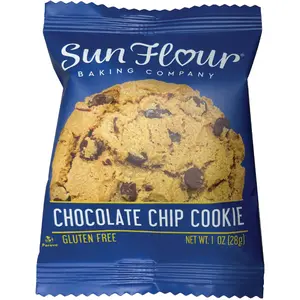 24 Chocolate Chip Cookie Vegan Gluten Free Non GMO 1oz (1oz Gluten Free Chocolate Chip) Sun Flour Baking Company
