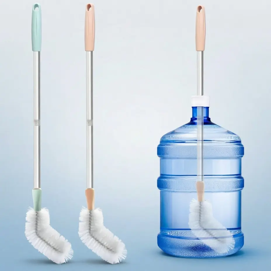 Flexible Long Handle Cleaning Brush Set, Suitable for 5 Gallon Water Jugs, 3 Gallon Reusable Bottles & Multi Containers, Car Wash Supplies