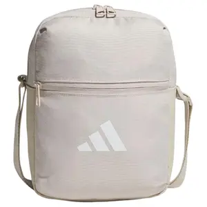 Adidas Essentials Logo Polyester Unisex Shoulder Bag in Gray for Daily Commute