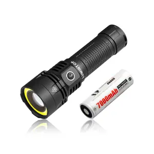 LUMINTOP W2 LED Flashlight, Featuring 600 Lumens 700 Meters Range SFT25 Spotlight LED, COB Red & White Light, USB-C Charging, Power Bank Function, and Magnetic Tail Flashlight,7 Modes for Hunting, Camping, Emergency