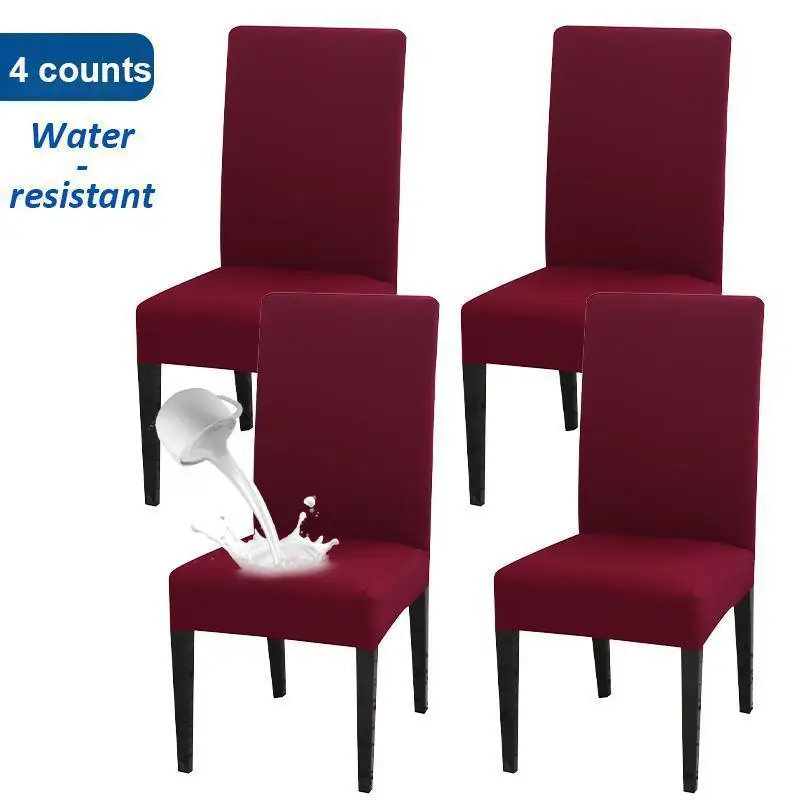 LavishCover Waterproof Dining Room Chair Protector Cover Set of 4/6, Leakproof Dustproof Durable Stretch Jacquard Parson Chair Slipcover Removable Was