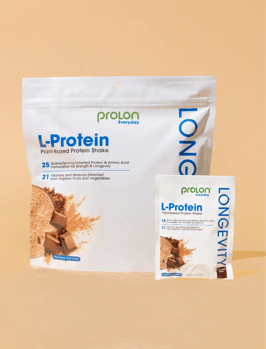 L-Protein Plant-Based Protein Shake – 25g Complete Plant Protein, Chocolate & Berry, 12 Sachets
