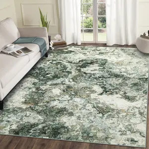 Modern Abstract Printed Rug Washable Area Rug Ultra Thin Foldable Interior Decorative Carpet for Office Corridor Bedroom Living Room