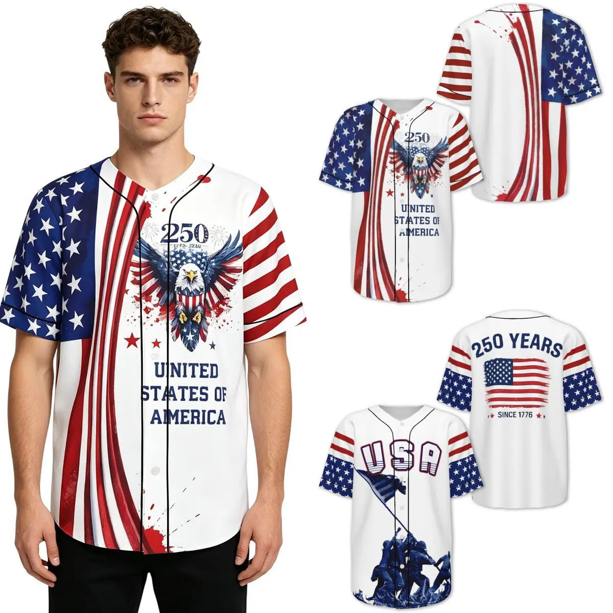 USA 250 Years Baseball Jersey Patriotic Eagle Statue of Liberty Graphic Button Down Baseball Shirt for Men Women Independence Day V Neck Baseball Uniform Red White Blue Printed Jersey Top S-5XL American Flag Celebration Outfit USA 250 Years Baseball Jersey Patriotic Eagle Statue of Liberty Graphic Button Down Baseball Shirt for Men Women Independence Day V Neck Baseball Uniform Red White Blue Printed Jersey Top S-5XL American Flag Celebration Outfit