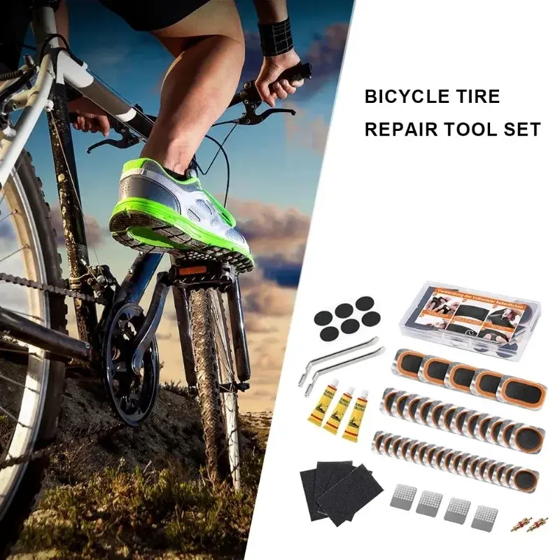 Gum-Free Bicycle Tire Repair Patch, Quick Fix Tire Protection Agent, Suitable for Mountain and Road Bikes, Durable Inner Tube Repair Solution, Bicycle Parts