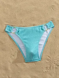 Men's Ring Sky Blue Swimwear Swimming Fashion Sexy Triangle Swimsuit Beach Sea Holiday Party Wear