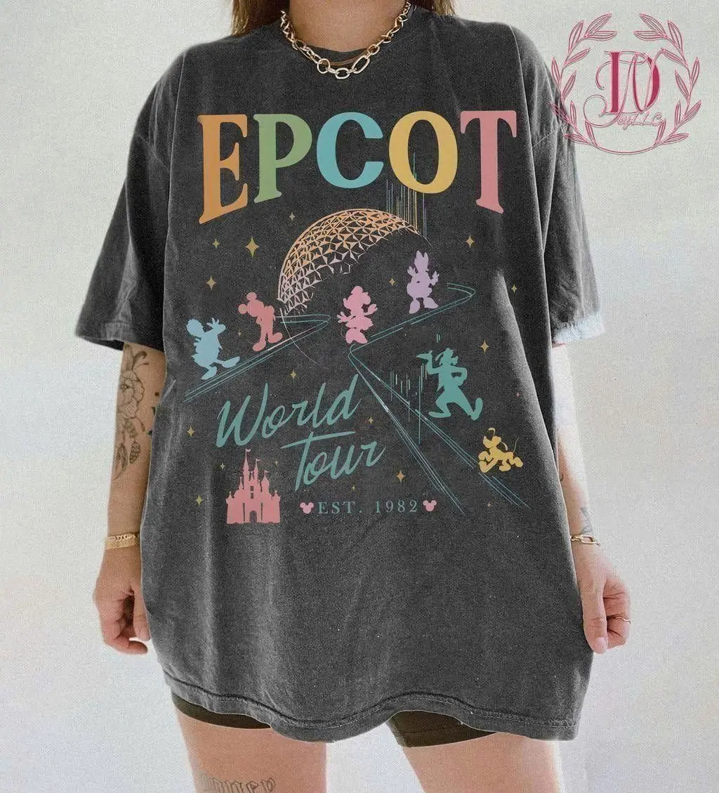 Vintage Epcot World Tour Shirt, Drink Around The World Tee, Epcot 1982 Shirt, Epcot Drinking Shirt