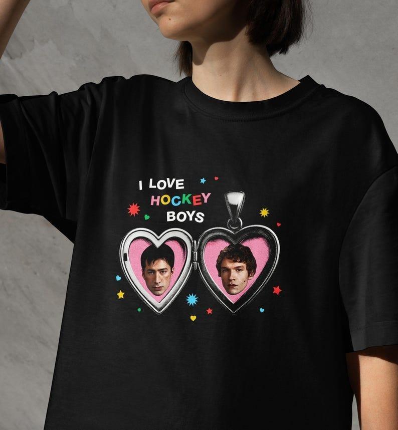 Heated Rivalry Characters Shirt - I Love Hockey Boys - Hollander & Rozanov LGBT Love Tee – Hockey Romance Movie Fan Merch Gift, Aesthetic Top Booktok Bookish Reader Lover Cute Clothes Gift Heated Rivalry Characters Shirt - I Love Hockey Boys - Hollander & Rozanov LGBT Love Tee – Hockey Romance Movie Fan Merch Gift, Aesthetic Top Booktok Bookish Reader Lover Cute Clothes Gift