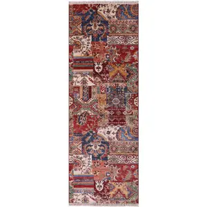 Super Kazak Handmade Wool Runner Rug - 2' 10" X 8' 4"