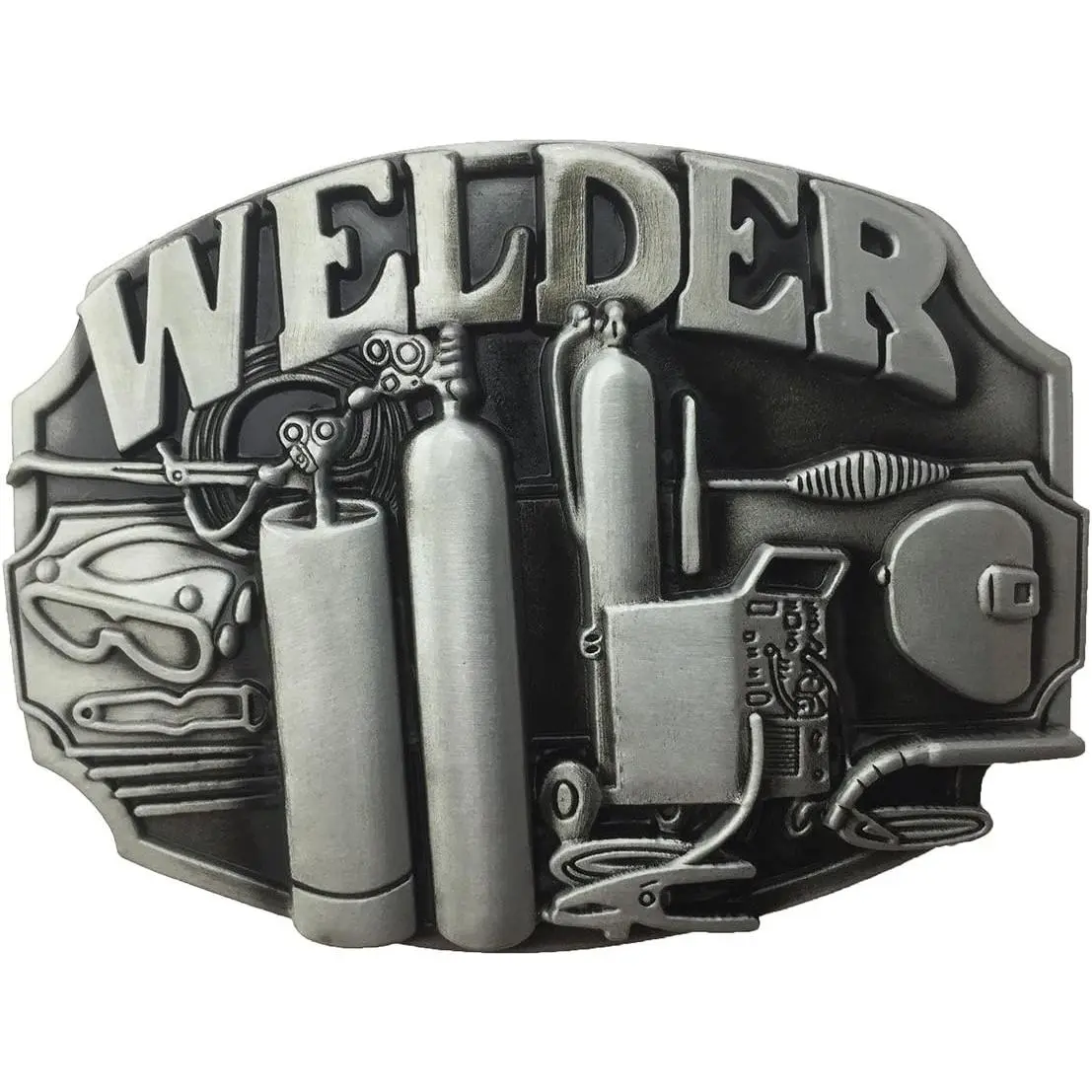 Native American Welding Torch Industry Welder Tool Pewter New Belt Buckle For Men
