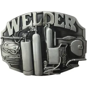 Native American Welding Torch Industry Welder Tool Pewter New Belt Buckle For Men