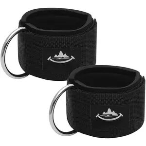 Ankle Straps Wrist Cuffs 5.5mm Neoprene Padded Large D-Ring for  Machines Fitness  Exercise Attachment Adjustable