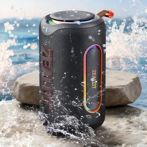 60W ZEALOT Portable Outdoor Bluetooth Speaker, Powerful Bass & Stereo, IPX6 Waterproof, 8000mAh Long-Lasting Battery, Colorful Lights for Camping, Party, Gym, Pool, Beach, Yoga, Gift, Rechargeable Waterproof Speaker