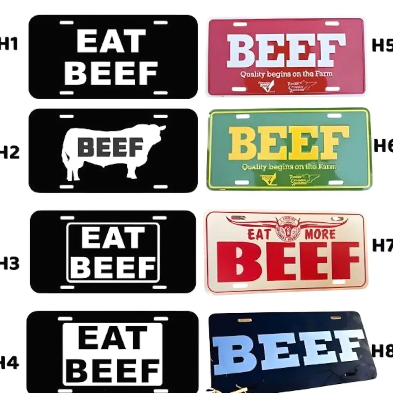 EAT BEEF License Plate - Vanity Custom Plate Tag, eat more beef