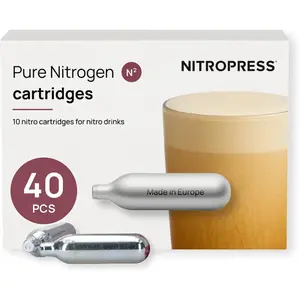 Pure Nitrogen Cartridges - Not for Whipped Cream, N₂ Cartridges for Cold Brew - 40 Pack Food-Grade Nitrogen Chargers for Nitro Cold Brew Coffee, Cocktails, Tea, Beer, Matcha
