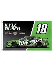Kyle Busch #18 2022 Interstate Nascar Car Racing 3x5 FT Flag Wall Decore Banner