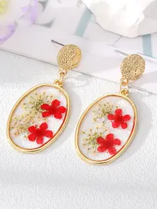 Bohemian Style Flower Pattern Dangle Earrings, Fashion Jewelry for Party, Daily Clothing Decor, Trendy All-match & Exquisite Jewelry for Birthday Gift, Dainty Fashion Jewelry