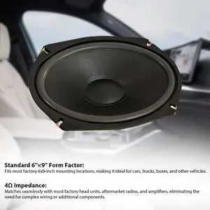1PC/2PCS 6x9 Inch 600W Full-Range Car Speakers 4Ohm 60W RMS 93dB SPL for Cars Trucks Buses Audio Coaxial Speaker Subwoofer