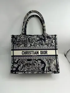 Pre-owned Dior Blue Zoo Tote Bag Small, 2022 Edition, Size: 27×22