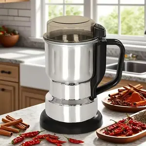 Multifunctional electric grinder 300W high-power coffee grinding tool, multifunctional food-grade fast-grinding electric coffee and grain grinder,Gift Espresso Maker Espresso Machine