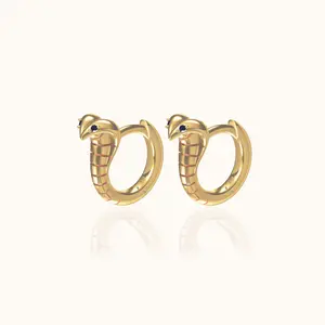 Cobra Snake Hoop Earrings