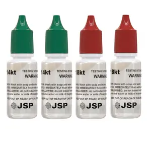 JSP Gold Metal Test Kit 14K & 18K Acid Solutions for Jewelry Scrap Bars Coins Easy to Use Genuine Karat Testing Solution