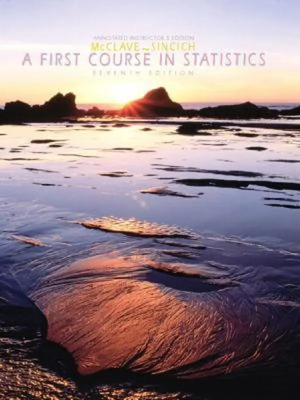 USED Book - A First Course in Statistics (7th Edition) by James T. McClave (Hardcover) - english
