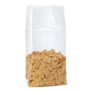 Box Partners PBG118 Synthetic Gusseted Polypropylene Bags - 2" H x 4" W x 9" L, 1.5 Mil, FDA and USDA Approved, Grease Resistant, High Clarity, Pack of 2000