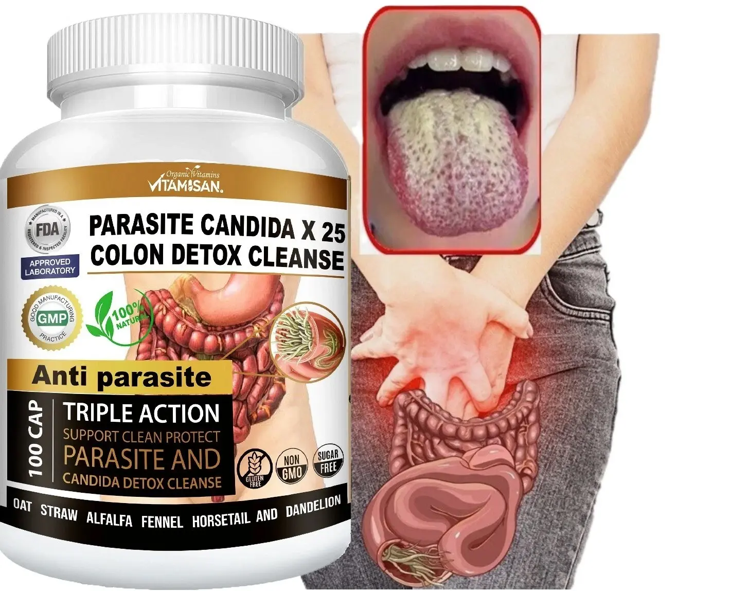 Parasite Killer Daily Wellness Formula - ANTIPARASITE COMPLEX - Natural Gut Health Support - 1 Bottle