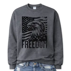 American Bald Eagle Sweatshirt | Freedom Flag Crewneck