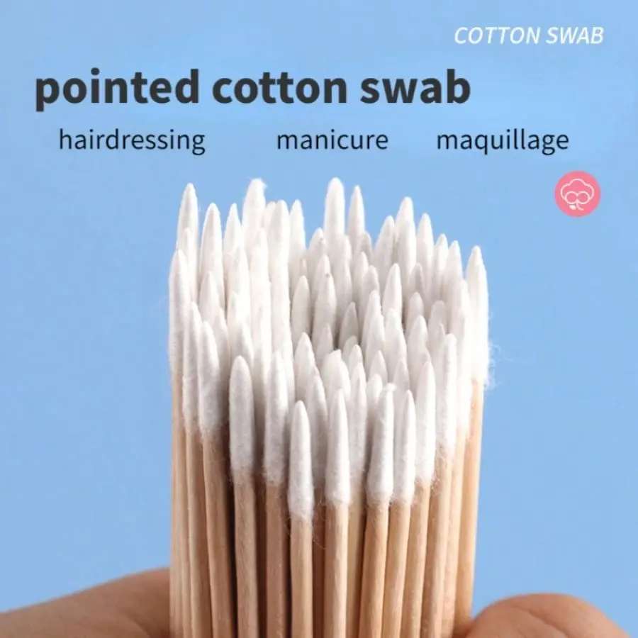 200 PCS Portable nail polish makeup remover Clean cotton swabs for healthy manicures and makeup Clean cotton swabs