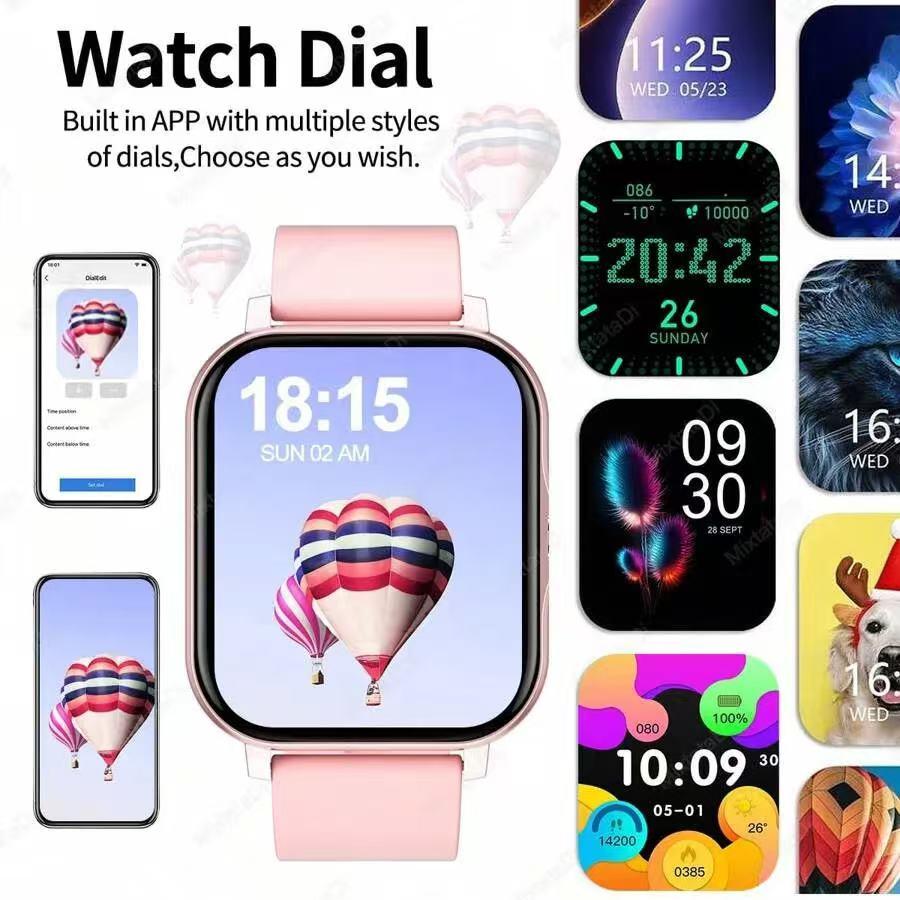 MixtataDi Smart Watch,Multifunctional Sports Smartwatch, Wireless Calls/Wireless Music, Message Notification,Customizable Watch Faces, Multiple Sports Modes, Compatible With Android,Unisexo