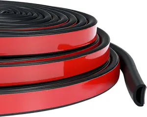 35ft  Rubber D Shape Seal Strip Self Adhesive EPDM Rubber Weather Stripping RV Slide Out Seal Heavy Duty Automotive Weather Stripping for   RV Boat (0.75" W x 0.38" H)