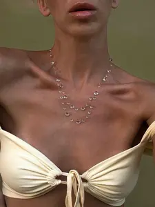 New Women's Irregular Water Drop Transparent Necklace, Fashionable and Elegant, Perfect Gift for Friends, All-Season Accessory