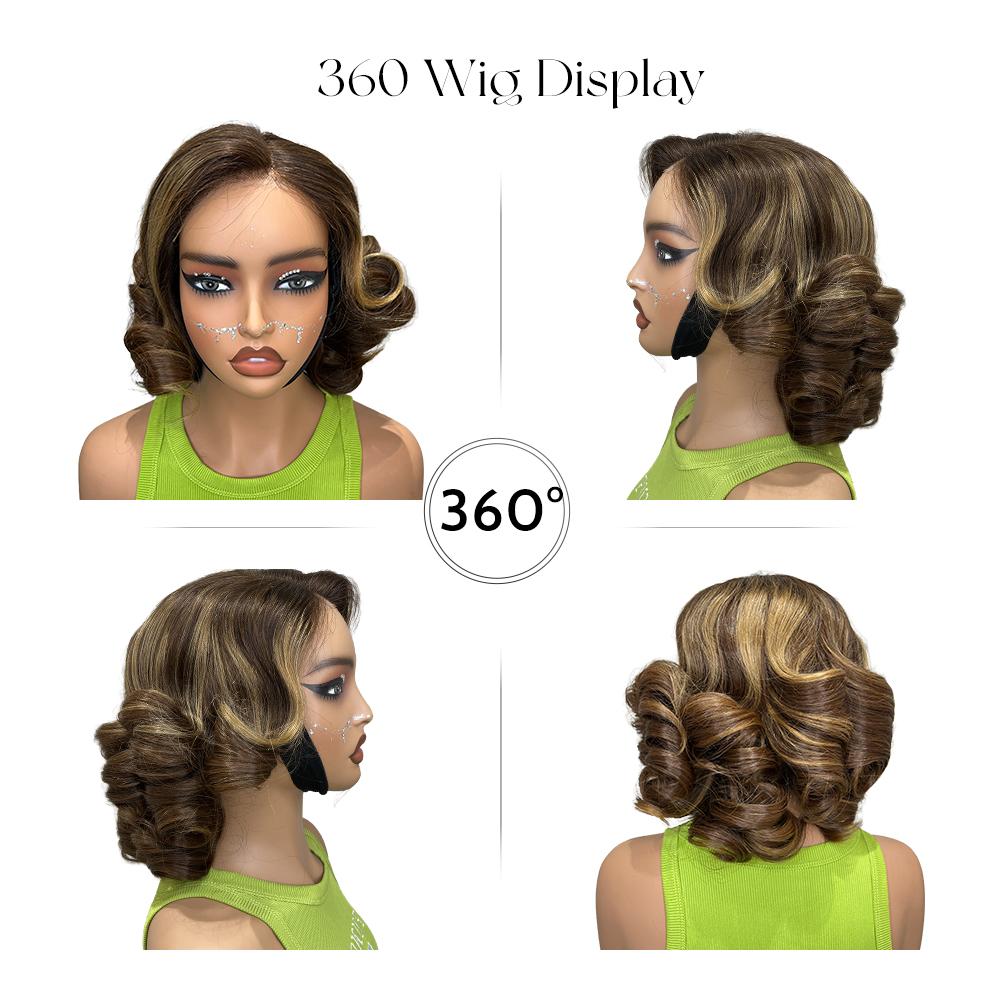 14 Inch Ombre Brown P4/350 Loose Bouncy Wave 200% Density Pre Cut Pre Plucked 5x5 Glueless Lace Wig Human hair Wigs 100% Vietnamese Hair Wear and Go Glueless Curly Wig 14 Inch Ombre Brown P4/350 Loose Bouncy Wave 200% Density Pre Cut Pre Plucked 5x5 Glueless Lace Wig Human hair Wigs 100% Vietnamese Hair Wear and Go Glueless Curly Wig