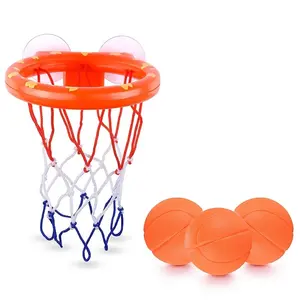 [No Drilling Installation] Mini Bathroom Basketball Hoop with 3 Balls Outdoor Children's Shooting Toy Adult Stress-Relief Desktop Basketball Fun Sports and Educational Game Indoor Basketball Hoop